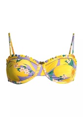FARM Rio Pietra Floral Balconette Bikini Top