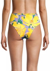 FARM Rio Pietra Floral High-Rise Bikini Bottom