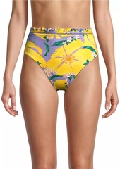 FARM Rio Pietra Floral High-Rise Bikini Bottom