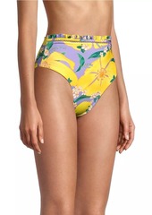 FARM Rio Pietra Floral High-Rise Bikini Bottom