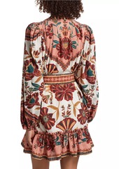 FARM Rio Riad Floral Belted Minidress