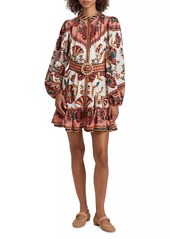 FARM Rio Riad Floral Belted Minidress