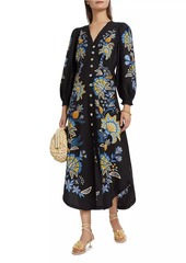 FARM Rio Stitched Garden Floral Maxi Dress