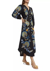 FARM Rio Stitched Garden Floral Maxi Dress