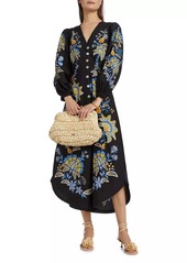 FARM Rio Stitched Garden Floral Maxi Dress