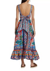 FARM Rio Stitched Garden Tiered Maxi Dress