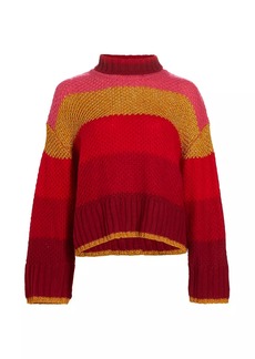 FARM Rio Striped Knit Sweater