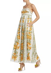 FARM Rio Tropical Lightness Floral Cotton Maxi Dress