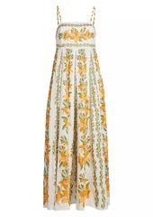 FARM Rio Tropical Lightness Floral Cotton Maxi Dress