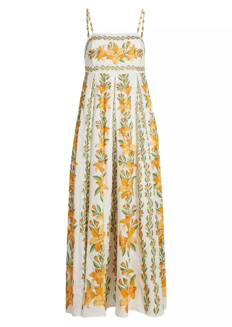 FARM Rio Tropical Lightness Floral Cotton Maxi Dress