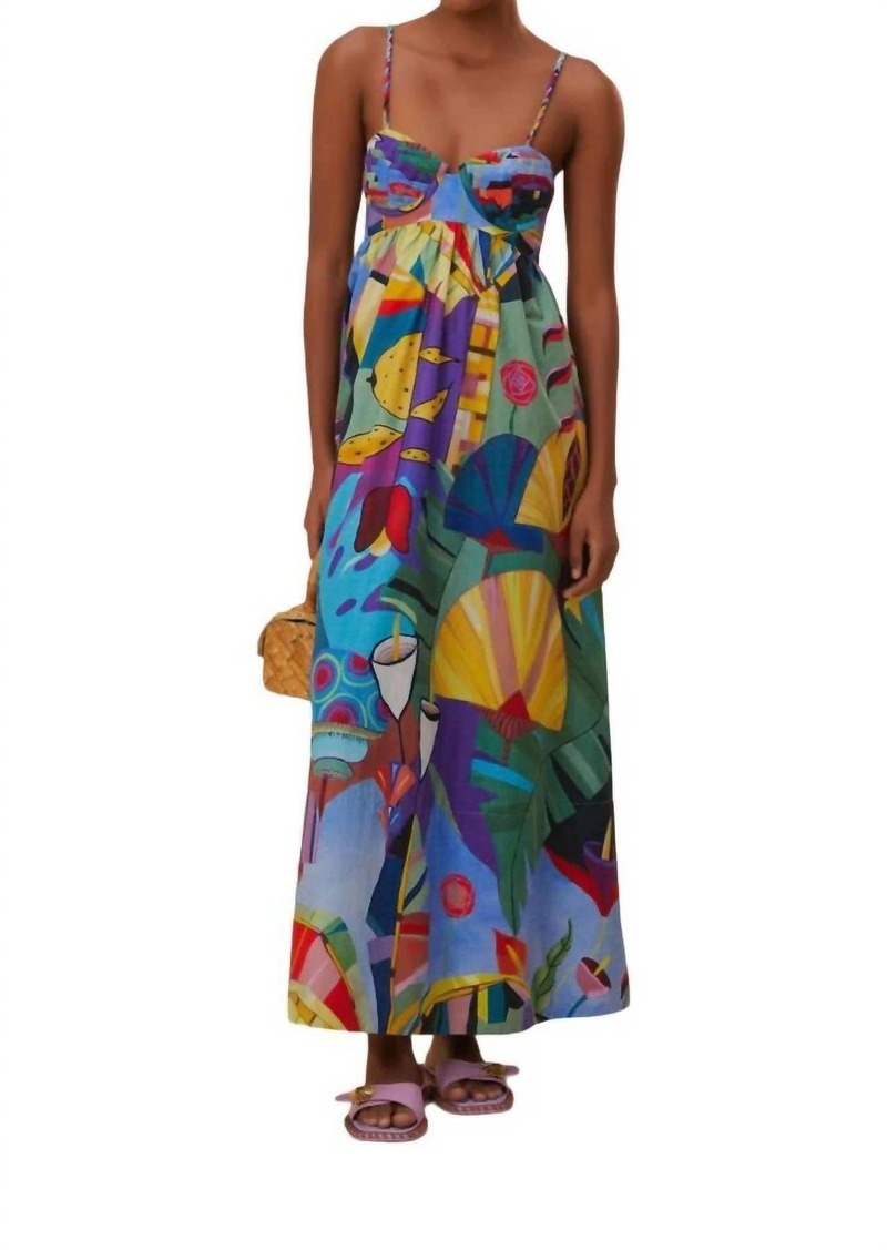 FARM Rio Tropical Scenario Sleeveless Maxi Dress In Multi