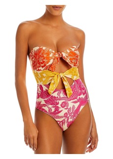FARM Rio Womens Floral Print Polyester One-Piece Swimsuit