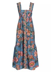 FARM Rio Wonderful Bouquet Cotton-Blend Maxi Dress