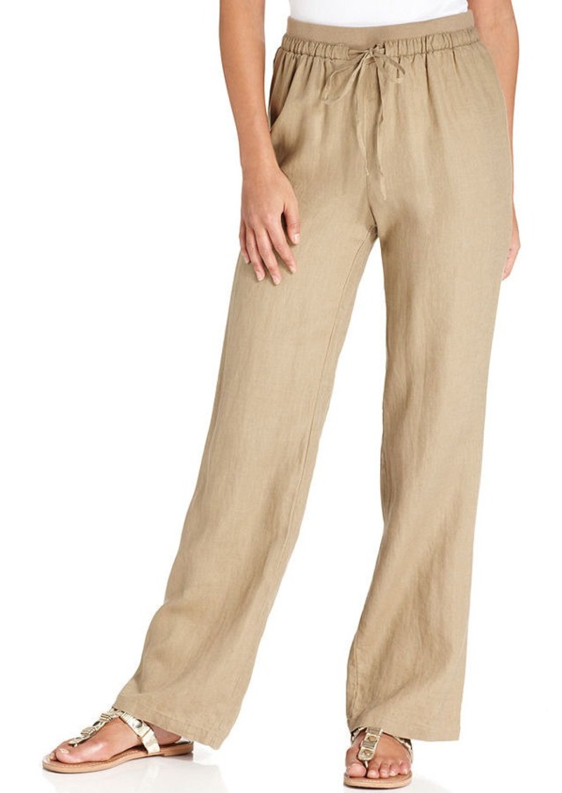 Ellen Tracy Ellen Tracy Wide-Leg Linen Pants | Bottoms