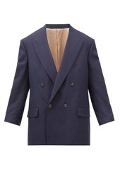 Fear Of God - California Double-breasted Crepe Blazer - Mens - Navy