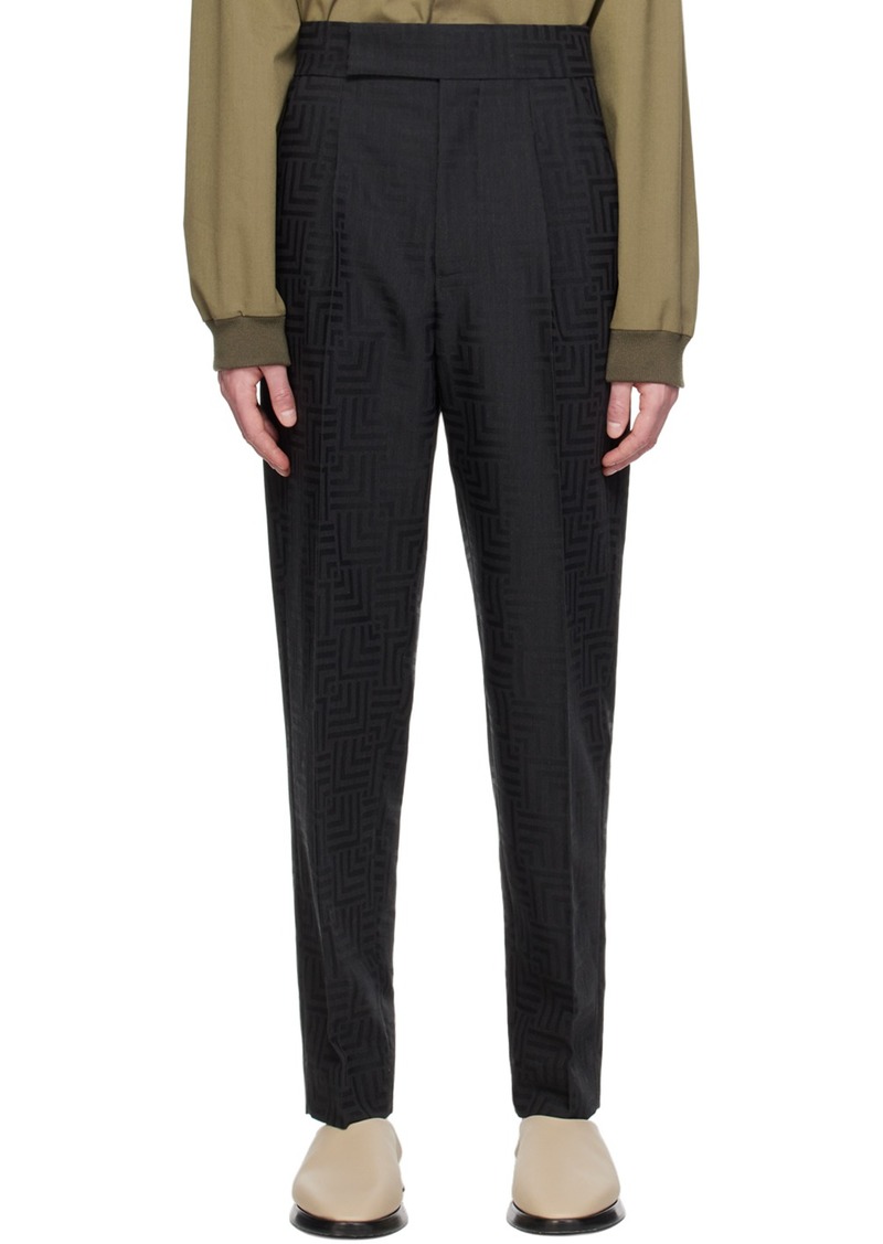 Fear of God Black Jacquard Trousers