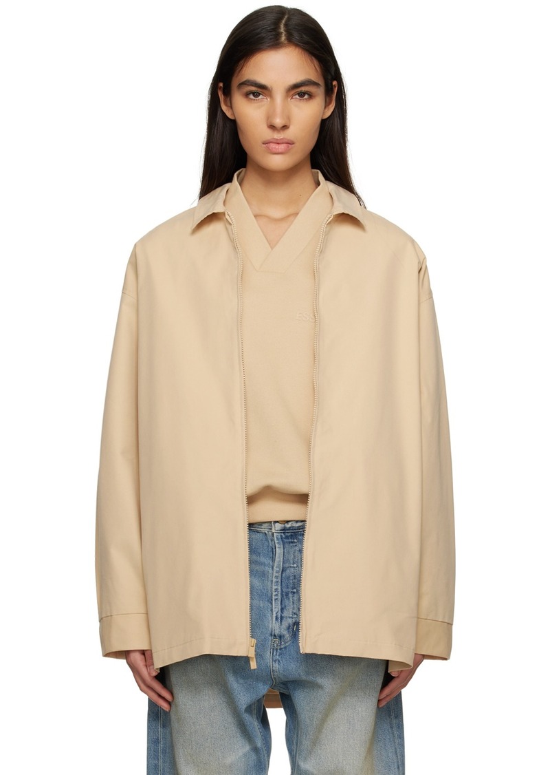 Fear of God ESSENTIALS Beige Zip Jacket