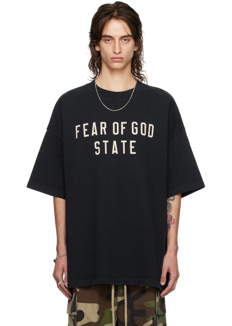 Fear of God ESSENTIALS Black Crewneck T-shirt