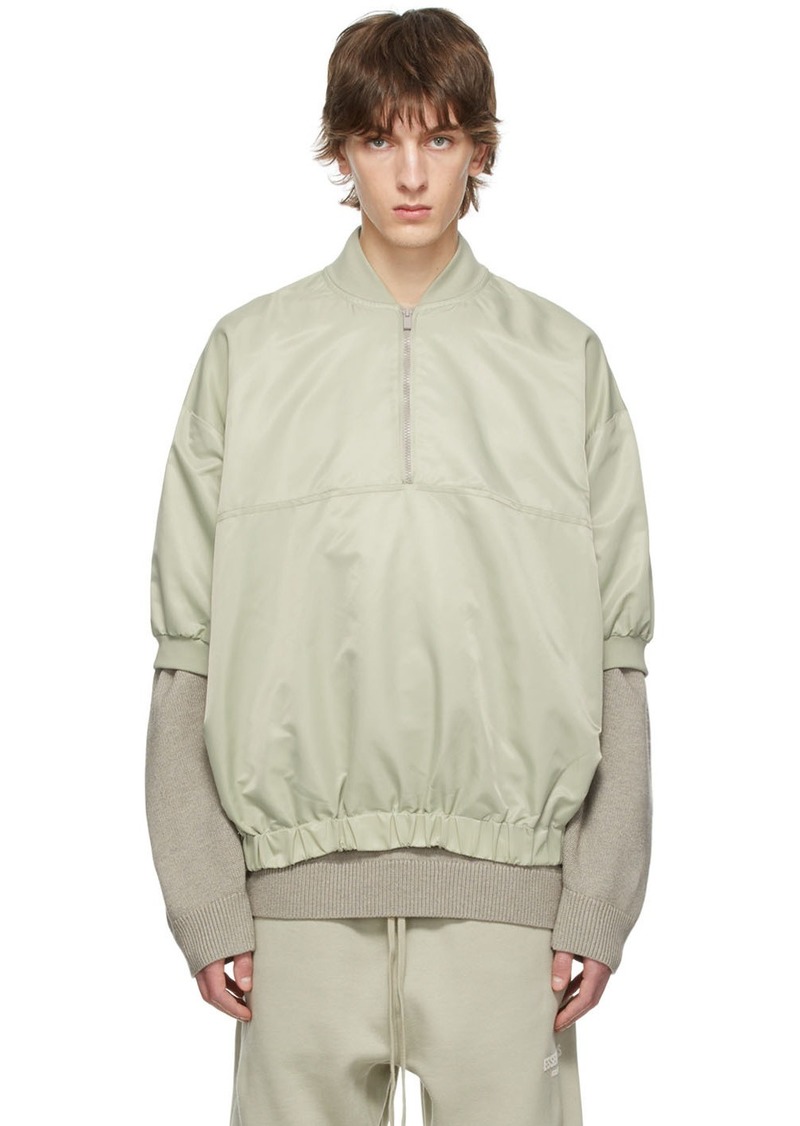 Fear of God ESSENTIALS Green Nylon Jacket