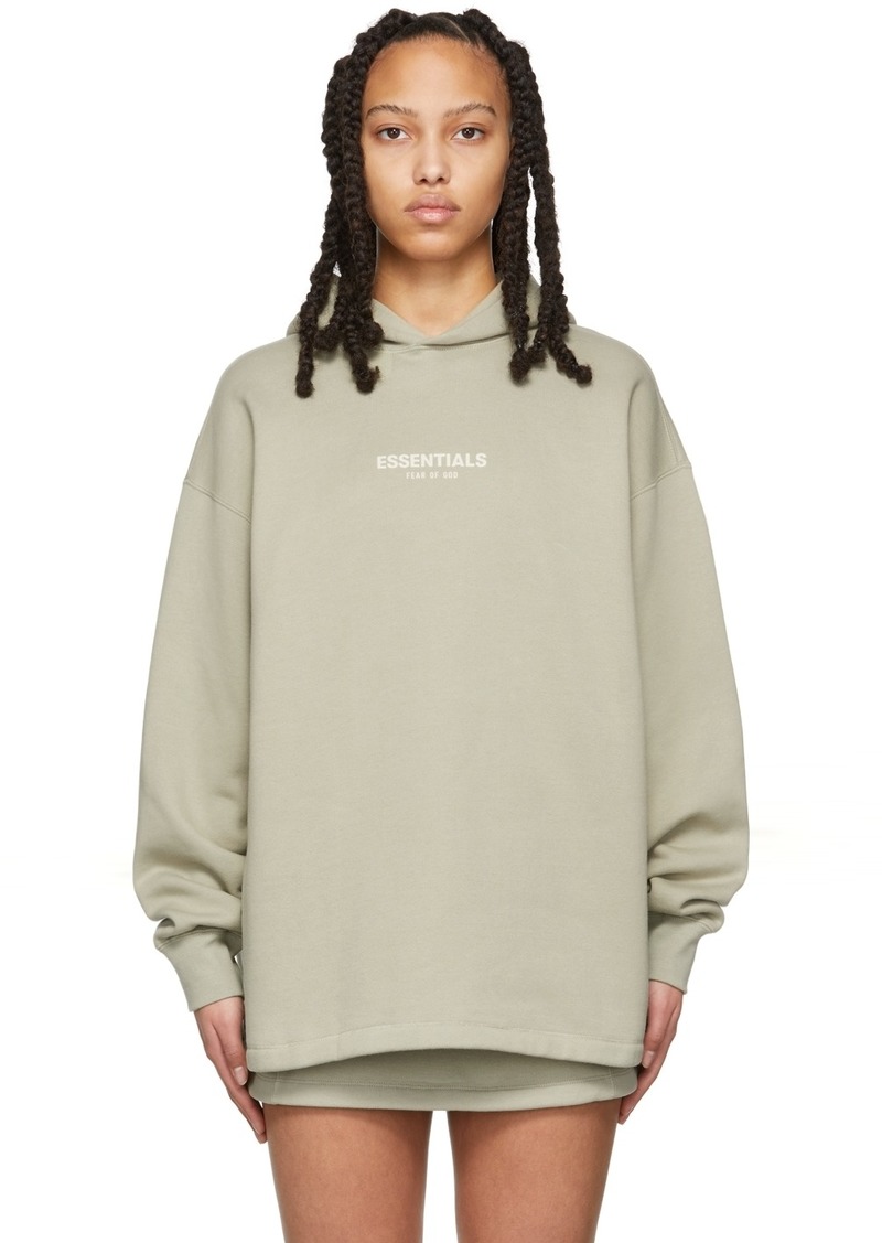 Fear of God ESSENTIALS Green Relaxed Hoodie