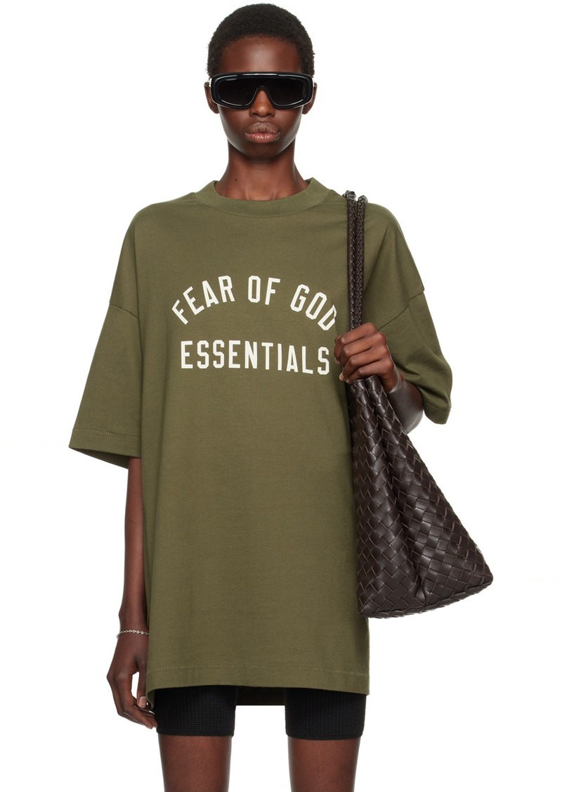 Fear of God ESSENTIALS Khaki Crewneck T-Shirt