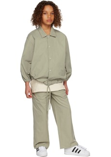 Fear of God ESSENTIALS Kids Green Relaxed Trousers