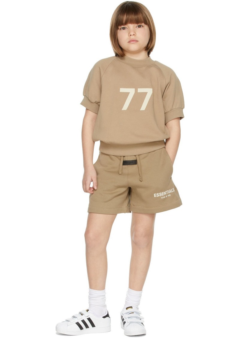 Fear of God ESSENTIALS Kids Tan '77' Short Sleeve Sweatshirt