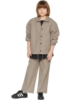 Fear of God ESSENTIALS Kids Taupe Coaches Jacket