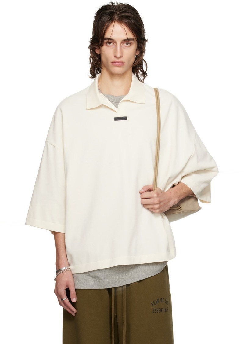 Fear of God ESSENTIALS Off-White Logo Patch Polo