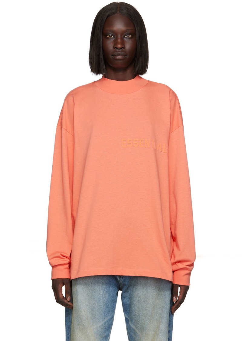 Fear of God ESSENTIALS Pink Cotton Long Sleeve T-Shirt