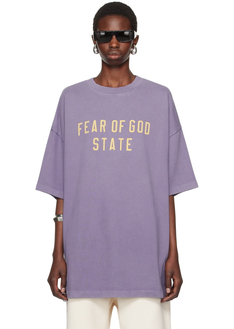 Fear of God ESSENTIALS Purple Crewneck T-shirt