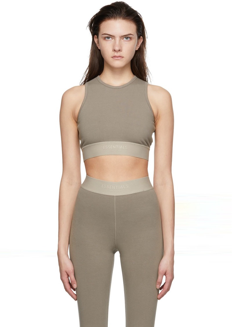 Fear of God ESSENTIALS Taupe Cotton Tank Top