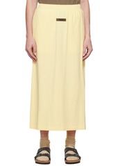 Fear of God ESSENTIALS Yellow Cotton Midi Skirt