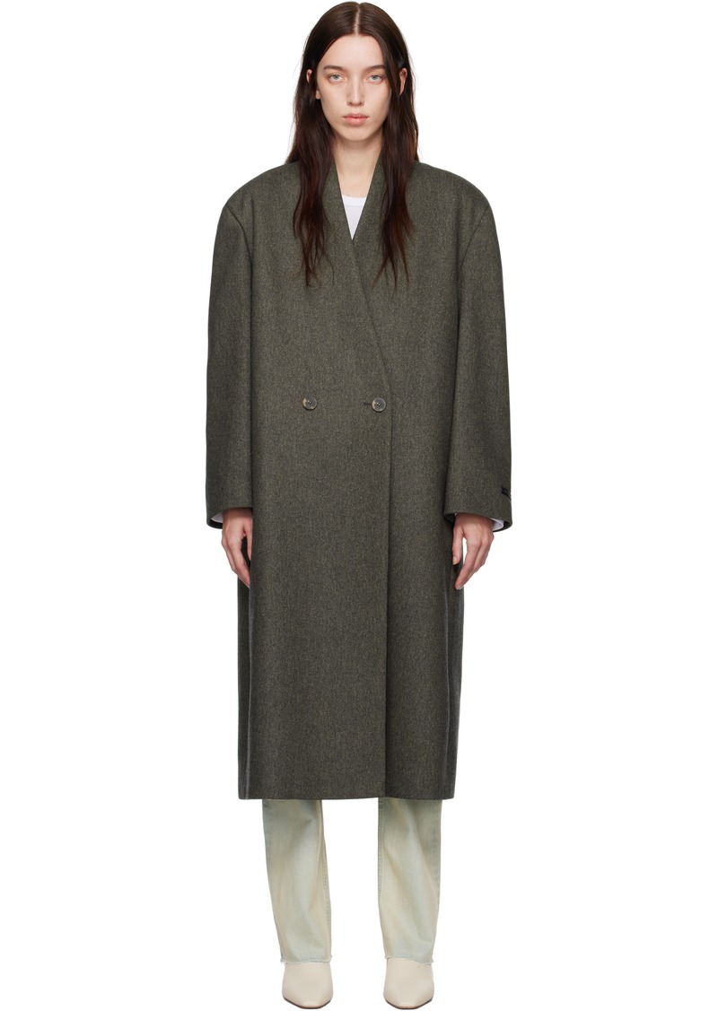 Fear of God Gray Military Wool Lapelless Coat