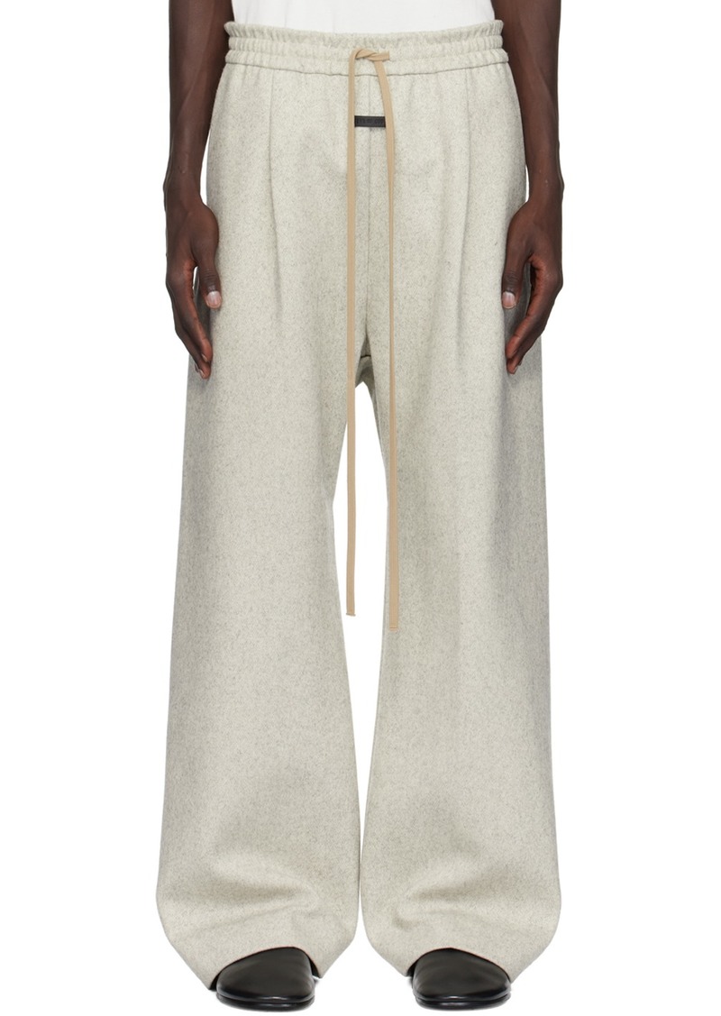 Fear of God Gray Military Wool Wide Leg Sweatpants