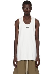 Fear of God White Ribbed Tank Top