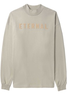 Fear of God logo-embroidered long-sleeved cotton sweatshirt