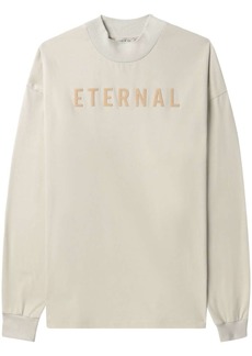 Fear of God logo-embroidered long-sleeved cotton sweatshirt