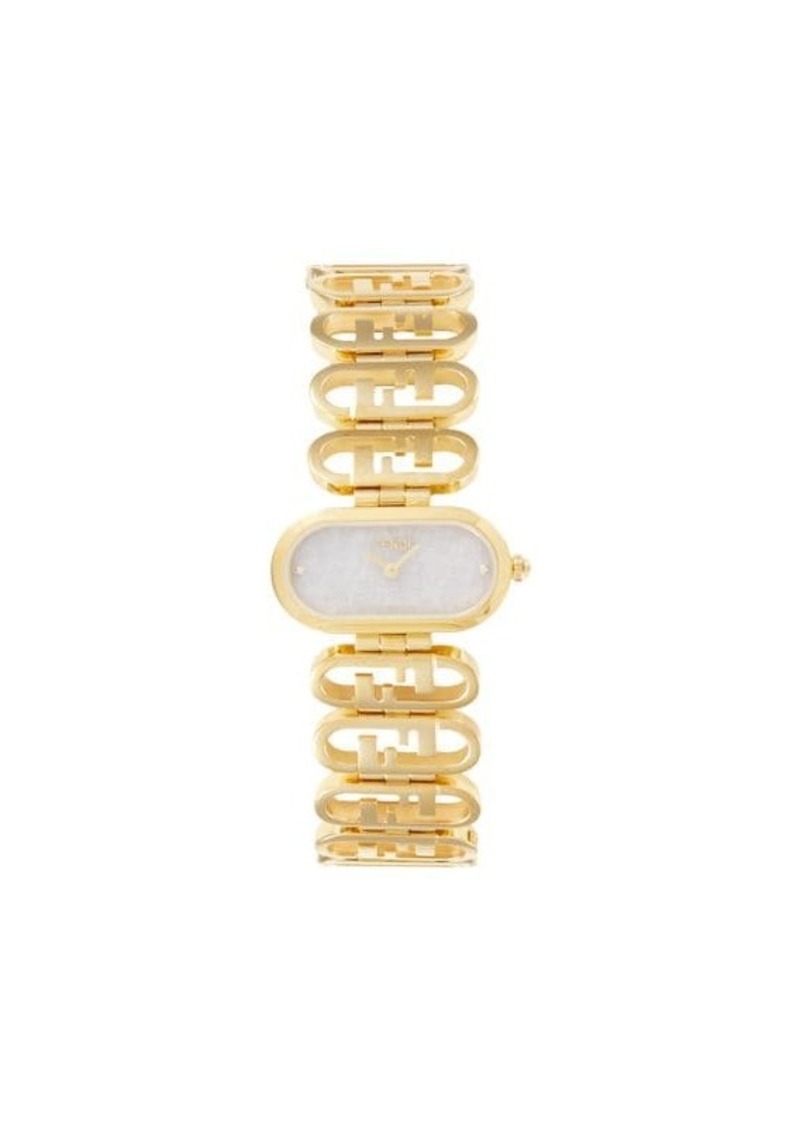 Fendi 28MM Goldtone Stainless Steel & 0.03 TCW Diamond Bracelet Watch