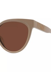 Fendi 56MM Rounded Cat Eye Sunglasses