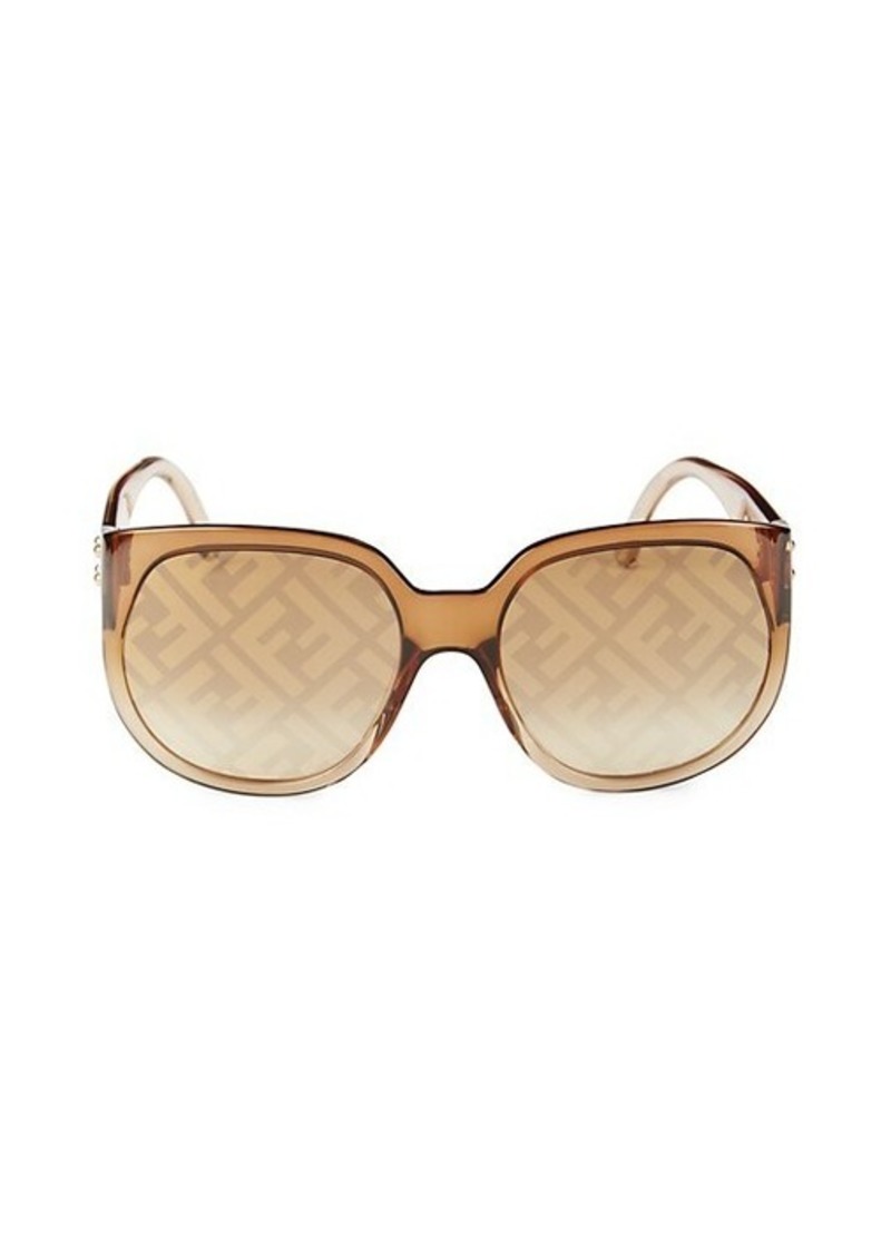 fendi 60mm oversized square sunglasses