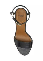 Fendi 95MM Leather Traced Heel Sandals