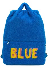 Fendi Blue slogan backpack