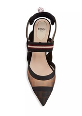 Fendi Colibri Mesh Slingback Pumps