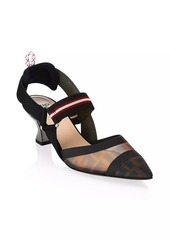 Fendi Colibri Mesh Slingback Pumps