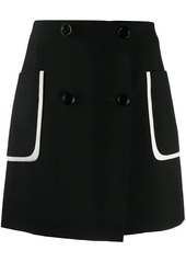 Fendi contrast pocket buttoned skirt