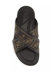 Fendi Cross-Strap FF Logo Sandals