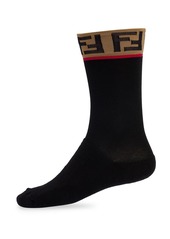 Fendi Double-F Logo Trim Socks