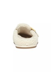 Fendi Feel FF-Strap Shearling Mules