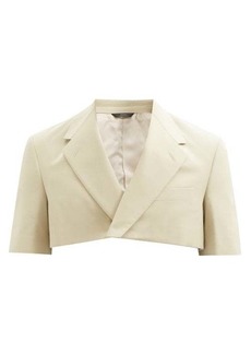 Fendi - Cropped Cotton Blazer - Mens - Beige